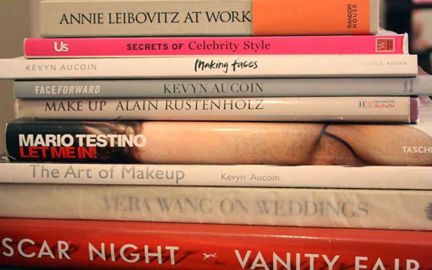 Beauty and the book: Make-up and photography books. Photo: Bina Khan